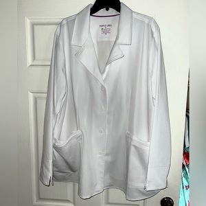 White scrub jacket